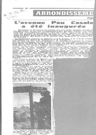 L'avenue Pau Casals a été inaugurée | Biblioteca Virtual Miguel de Cervantes
