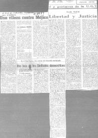 Calumnias franquistas. Una vileza contra México / por Indalecio Prieto | Biblioteca Virtual Miguel de Cervantes