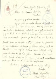 Carta de Arguedas, Alcides | Biblioteca Virtual Miguel de Cervantes