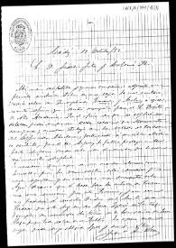Carta de remisión de un talón correspondiente a una caja remitida a la Real Academia de la Historia que contiene varios calcos de inscripciones romanas e islámicas, junto con un oficio dirigido al Director. | Biblioteca Virtual Miguel de Cervantes