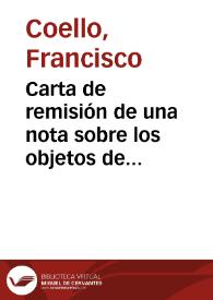 Carta de remisión de una nota sobre los objetos de bronce hallados en Támara (Palencia). | Biblioteca Virtual Miguel de Cervantes