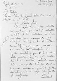 Minuta de acuse de recibo de una medalla conmemorativa remitida desde Buenos Aires. | Biblioteca Virtual Miguel de Cervantes