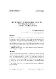 Planificación territorial en regiones industriales maduras: el caso del Ruhr (Alemania) / Lluís del Romero Renau | Biblioteca Virtual Miguel de Cervantes