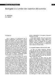 Burdigala à la lumière des nouvelles découvertes / Edición digital a partir de Ricardo González Villaescusa, Joaquín Ruíz de Arbulo (eds.), <i>Simulacra Romae II.  Rome, les capitales de province (capita prouinciarum) et la création d'un espace commun européen. Une approche archéologique</i>, [Reims], Societe Arqueologique Champenoise, 2010, pp. 161-170 | Biblioteca Virtual Miguel de Cervantes