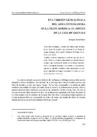 Una versión genealógica del ansia integradora de la élite morisca : el Origen de la Casa de Granada / Enrique Soria Mesa | Biblioteca Virtual Miguel de Cervantes