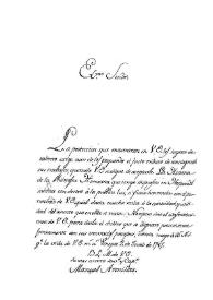 El ex jesuita secularizado de la Provincia de Castilla Manuel Arenillas, residente en Venecia, solicita del embajador español en Roma, José Nicolás de Azara, que patrocine la publicación de su obra "Historia de la Filosofía Hermética". Venecia, 2 de junio de 1787 | Biblioteca Virtual Miguel de Cervantes