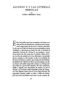 Alfonso X y las leyendas heroicas | Biblioteca Virtual Miguel de Cervantes