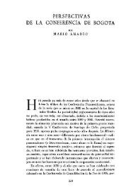 Perspectivas de la conferencia de Bogotá / por Mario Amadeo | Biblioteca Virtual Miguel de Cervantes