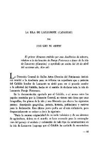 La isla de Lanzarote (Canarias) / por José Luis de Arrese | Biblioteca Virtual Miguel de Cervantes