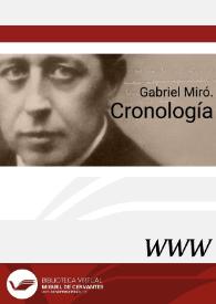 Gabriel Miró. Cronología | Biblioteca Virtual Miguel de Cervantes