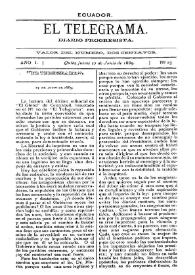 El Telegrama : diario progresista. Año I, núm. 23, jueves 27 de junio de 1889 | Biblioteca Virtual Miguel de Cervantes