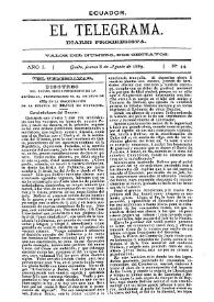El Telegrama : diario progresista. Año I, núm. 44, jueves 8 de agosto de 1889 | Biblioteca Virtual Miguel de Cervantes