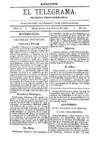 El Telegrama : diario progresista. Año II, núm. 152, sábado 8 de febrero de 1890 | Biblioteca Virtual Miguel de Cervantes