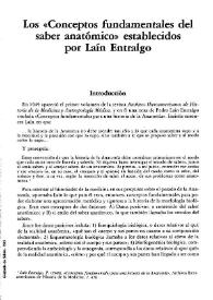 Los "conceptos fundamentales del saber anatómico" establecidos por Laín Entralgo / Elvira Arquiola | Biblioteca Virtual Miguel de Cervantes