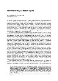 Rafael Altamira y su idea de España / Dolores de la Calle Velasco | Biblioteca Virtual Miguel de Cervantes