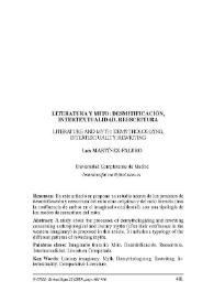 Literatura y mito: desmitificación, intertextualidad, reescritura = Literature and myth: demythologizing, intertextuality, rewriting / Luis MartÍnez-Falero | Biblioteca Virtual Miguel de Cervantes