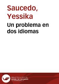 Un problema en dos idiomas | Biblioteca Virtual Miguel de Cervantes