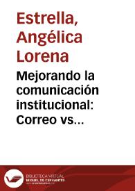 Mejorando la comunicación institucional: Correo vs e-mail | Biblioteca Virtual Miguel de Cervantes
