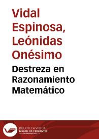 Destreza en Razonamiento Matemático | Biblioteca Virtual Miguel de Cervantes