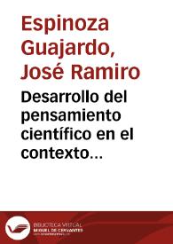 Desarrollo del pensamiento científico en el contexto de las ciencias naturales. | Biblioteca Virtual Miguel de Cervantes