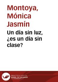 Un día sin luz, ¿es un día sin clase? | Biblioteca Virtual Miguel de Cervantes