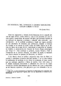 Un memorial del impresor y librero barcelonés Carlos Gibert y Tutó / Por Jaime Moll | Biblioteca Virtual Miguel de Cervantes