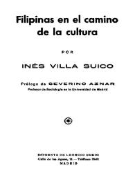 Filipinas en el camino de la cultura / Inés Villa Suico | Biblioteca Virtual Miguel de Cervantes