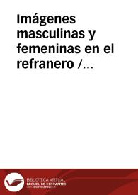 Imágenes masculinas y femeninas en el refranero / Fernandez Poncela, Anna M. | Biblioteca Virtual Miguel de Cervantes
