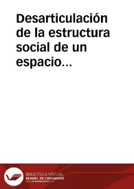 Desarticulación de la estructura social de un espacio rural altocantábrico. Breve visión de un proceso / Fernandez De La Mata, Ignacio | Biblioteca Virtual Miguel de Cervantes