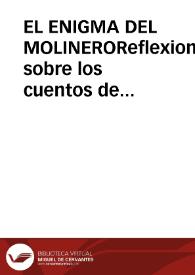 EL ENIGMA DEL MOLINEROReflexiones sobre los cuentos de adivinanza / Velez, Antonio Lorenzo | Biblioteca Virtual Miguel de Cervantes
