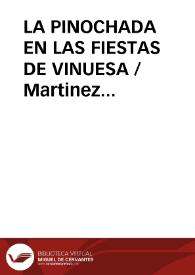 LA PINOCHADA EN LAS FIESTAS DE VINUESA / Martinez Laseca, José María | Biblioteca Virtual Miguel de Cervantes