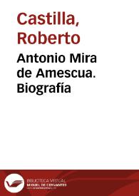 Antonio Mira de Amescua. Biografía / Concepción Argente del Castillo | Biblioteca Virtual Miguel de Cervantes