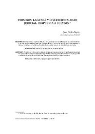 Permisos, lagunas y discrecionalidad judicial / Juan Carlos Bayón | Biblioteca Virtual Miguel de Cervantes