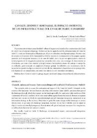 Canales, sifones y almenaras. El impacto ambiental de las infraestructuras del Canal de Isabel II(Madrid) / José Antonio Sotelo Navalpotro y María Sotelo Pérez | Biblioteca Virtual Miguel de Cervantes