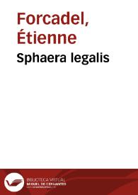 Sphaera legalis | Biblioteca Virtual Miguel de Cervantes