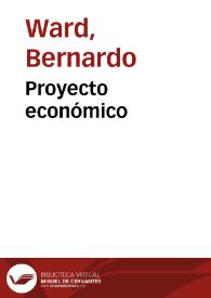 Proyecto económico | Biblioteca Virtual Miguel de Cervantes