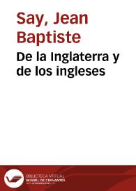 De la Inglaterra y de los ingleses | Biblioteca Virtual Miguel de Cervantes