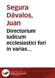 Directorium iudicum ecclesiastici fori in varias bipartitum resolutiones | Biblioteca Virtual Miguel de Cervantes