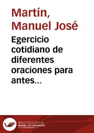 Egercicio cotidiano de diferentes oraciones para antes y despues de la confesion y comunion | Biblioteca Virtual Miguel de Cervantes