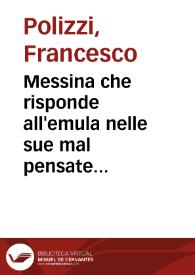 Messina che risponde all'emula nelle sue mal pensate rechieste | Biblioteca Virtual Miguel de Cervantes
