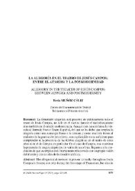 La alegoría en el teatro de Jesús Campos : entre el "aenigma" y la posmodernidad / Berta Muñoz Cáliz | Biblioteca Virtual Miguel de Cervantes