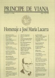 Príncipe de Viana. Anejo. Año XLVII, Anejo 2, 1986 | Biblioteca Virtual Miguel de Cervantes