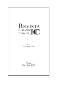 Revista Hispano Cubana : HC. Núm. 1, primavera, mayo-julio 1998 | Biblioteca Virtual Miguel de Cervantes