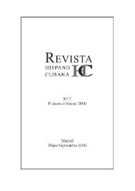 Revista Hispano Cubana : HC. Núm. 7, primavera, mayo-septiembre 2000 | Biblioteca Virtual Miguel de Cervantes