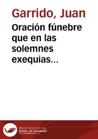 Oración fúnebre que en las solemnes exequias celebradas por el Emmo. y Rmo. Sr. Cardenal-Arzobispo de Valencia con su Excmo. Cabildo en su Santa Metropolitana Basílica el 28 de julio de 1903 por el alma de Su Santidad el Papa León XIII... | Biblioteca Virtual Miguel de Cervantes