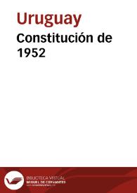 Constitución de 1952 | Biblioteca Virtual Miguel de Cervantes