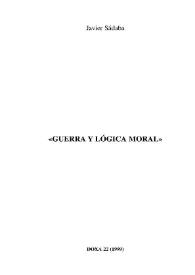 Guerra y lógica moral / Javier Sábada | Biblioteca Virtual Miguel de Cervantes