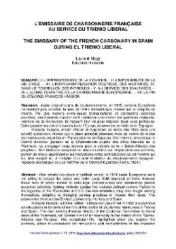 L'émissaire de charbonnnerie française au service du trienio liberal | Biblioteca Virtual Miguel de Cervantes