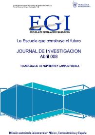 Journal de Investigación de la Escuela de Graduados e Innovación. Abril 2008 | Biblioteca Virtual Miguel de Cervantes