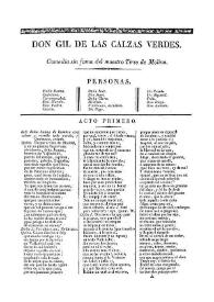 Don Gil de las calzas verdes / Tirso de Molina; edición de Ignacio Arellano | Biblioteca Virtual Miguel de Cervantes